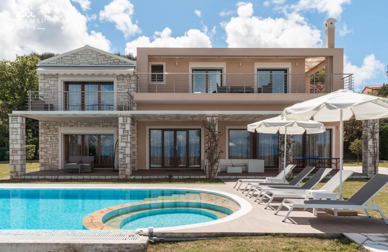 Luxury Villa Hera - Beachfront Rodas Exterior foto